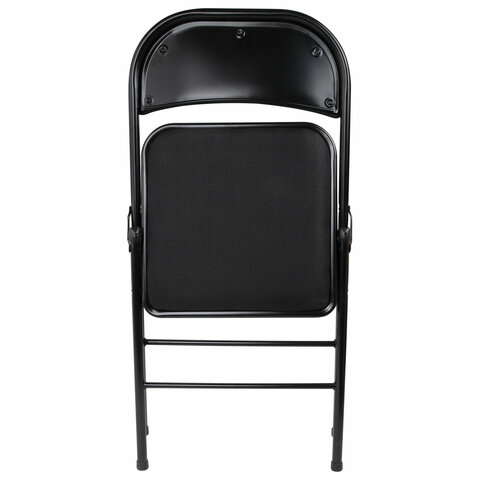 Стул складной BRABIX "Golf Plus CF-003 КОМФОРТ", чёрный каркас, чёрная ткань, 532889