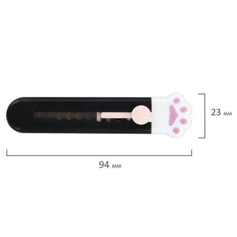 Нож канцелярский "Лапки", Cat Paw, 9 мм, автофиксатор, BRAUBERG HOBBY, в дисплее, 238346