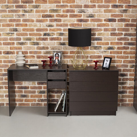 Стол письменный/компьютерный BRABIX "Scandi CD-017", 900х450х750 мм, 2 ящика, венге, 641896, ЦБ013706-3