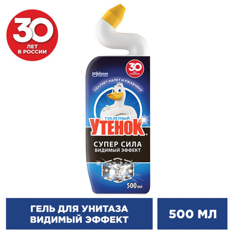 Средство для уборки туалета 500 мл ТУАЛЕТНЫЙ УТЕНОК Супер Сила "Видимый Эффект", 696888