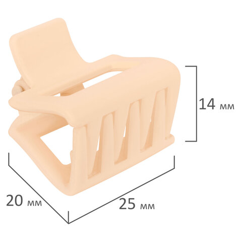 Крабы для волос НАБОР 6 шт., 2,5 см, soft touch, АССОРТИ, MONTE VITA (МОНТЕ ВИТА), 457029