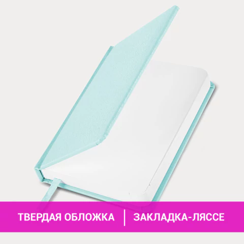 Ежедневник недатированный МАЛЫЙ ФОРМАТ А6 (100x150 мм) BRAUBERG "Profile", балакрон, 136 л., мятный, 111692