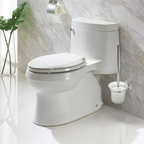 Ершик для унитаза подставка из толстого стекла, крепление к стене, хромированная сталь, LAIMA, 607425