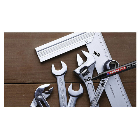 Маркер-краска лаковый EDDING "790", 2-4 мм, БЕЛЫЙ, круглый наконечник, пластиковый корпус, E-790/49