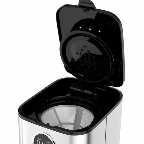Кофеварка капельная BQ (БИ-КЬЮ) CM1007, 900 Вт, объем 1,5 л, поддержание температуры, серебристая, 86198274
