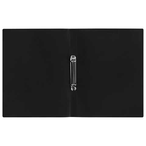 Папка на 2 кольцах А4 BRAUBERG UNIVERSAL, 25 мм, черная, до 170 листов, 0,5 мм, 273031