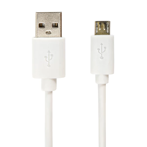 Кабель USB2.0 – micro USB, 1 м, SONNEN, медь, для передачи данных и зарядки, белый, 513557