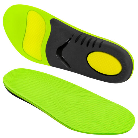 Стельки для кроссовок СПОРТИВНЫЕ КАРКАСНЫЕ, материал PU PRO SPORT, размер RU 42-43 / EU 43-44, с линиями выреза, SHEGRA (ШЕГРА), 700768