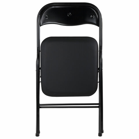 Стул складной BRABIX "Golf CF-007", черный каркас, кожзам черный, 531565