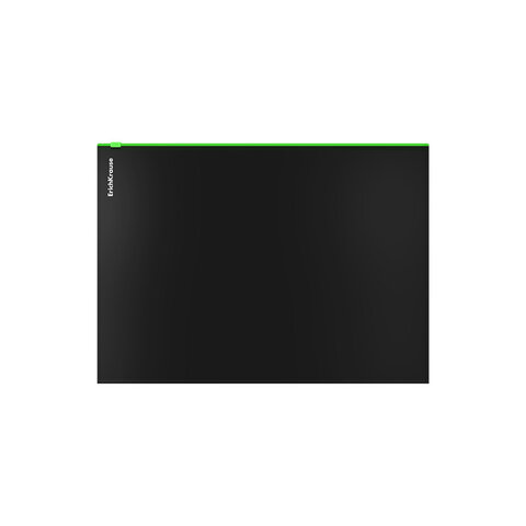 Папка-конверт на молнии ERICH KRAUSE "Matt Accent" А4 (335х242 мм), черная, молния ассорти, 0,18 мм, 54953