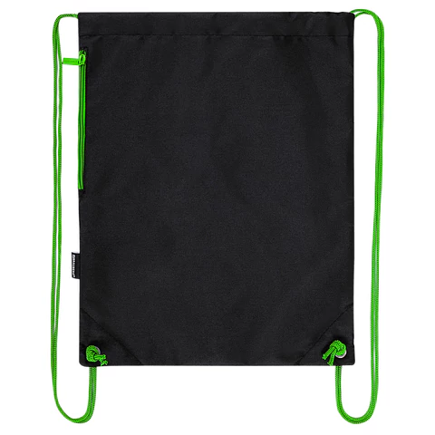 Мешок для обуви BRAUBERG плотный, карман на молнии, подкладка, 43х33 см, "Neon Green", 271625