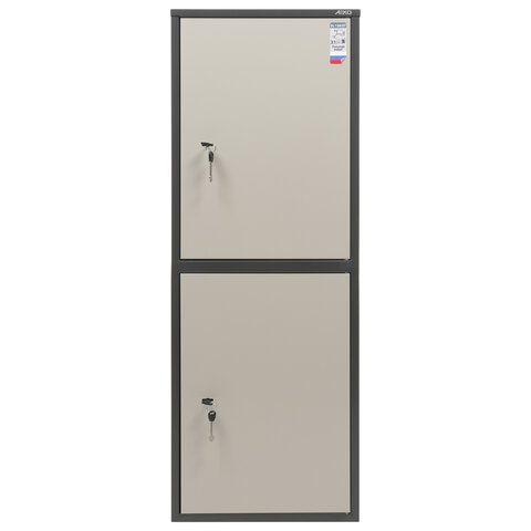 Шкаф металлический для документов AIKO "SL-125/2Т" ГРАФИТ, 1252х460х340 мм, 31 кг, сварной, S10799132502