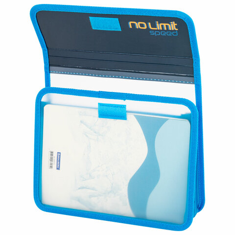 Папка для тетрадей ЮНЛАНДИЯ А5, пластик, 2 отделения, клапан на липучке, "No limit", 273334