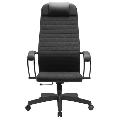 Кресло офисное МЕТТА "К-27" пластик, ткань, сиденье и спинка мягкие, серое