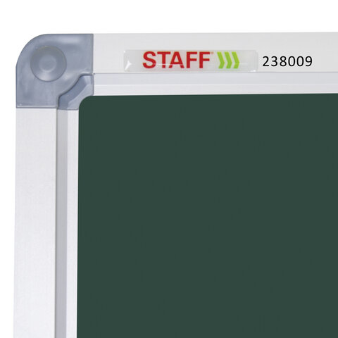 Доска для мела магнитная 3-х элементная 100х150/300 см, 5 рабочих поверхностей, зеленая, STAFF, 238009