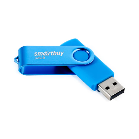 Флеш-диск 32 GB SMARTBUY Twist USB 2.0, синий, SB032GB2TWB