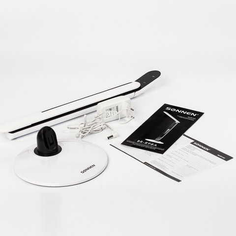 Настольная лампа / светильник SONNEN BR-898A, на подставке, LED, 10 Вт, белый, 236661