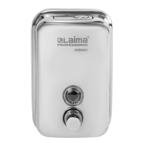 Дозатор для жидкого мыла LAIMA PROFESSIONAL INOX (гарантия 3 года), 0,5 л, нержавеющая сталь, зеркальный, 605394