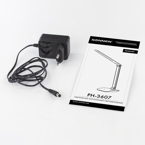 Настольная лампа / светильник SONNEN PH-3607, на подставке, LED, 9 Вт, металлический корпус, золотистый, 236685