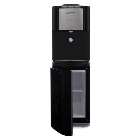 Кулер для воды AQUA WORK QRB-84В, напольный, НАГРЕВ/ОХЛАЖДЕНИЕ КОМПРЕССОР, холодильник, черный, 33353