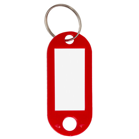 Бирки для ключей КОМПЛЕКТ 100 шт., длина 50 мм, инфо-окно 30х15 мм, АССОРТИ, STAFF, 237493