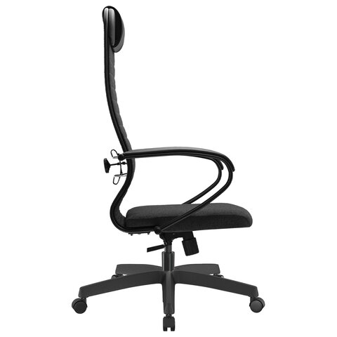 Кресло офисное МЕТТА "К-27" пластик, ткань, сиденье и спинка мягкие, серое