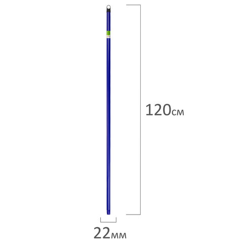 Черенок рукоятка 120 см, еврорезьба, дерево + пленка (ЭВКАЛИПТ), d=2,2 см, ассорти, ЛЮБАША, 700889