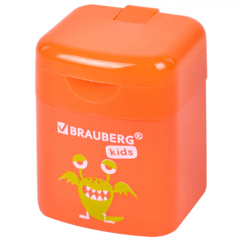 Точилка BRAUBERG KIDS "Монстрик", с контейнером, корпус ассорти, 271946