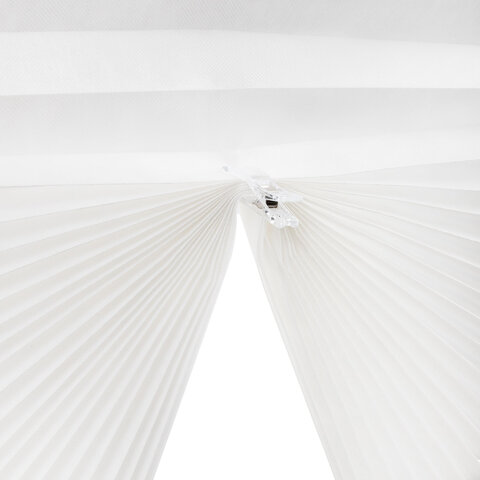 Жалюзи-плиссе, штора тканевая самоклеящаяся BRABIX, 60х180 см, "СТАНДАРТ+", 80 г/м2, цвет белый, 1 шт., 700007