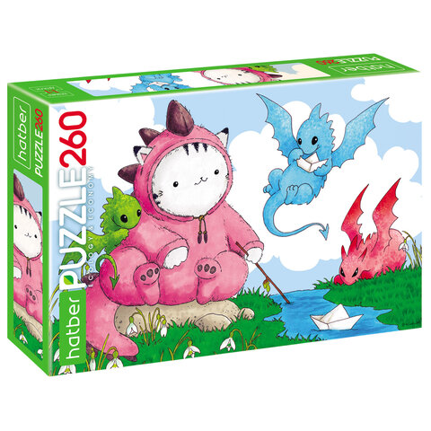 Пазл картонный 260 элементов АССОРТИ, 220х330 мм, HATBER