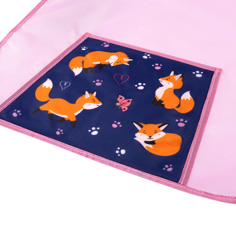 Фартук с нарукавниками для уроков труда ПИФАГОР, 1 карман, 46х54 см, "Playing foxes", 273621