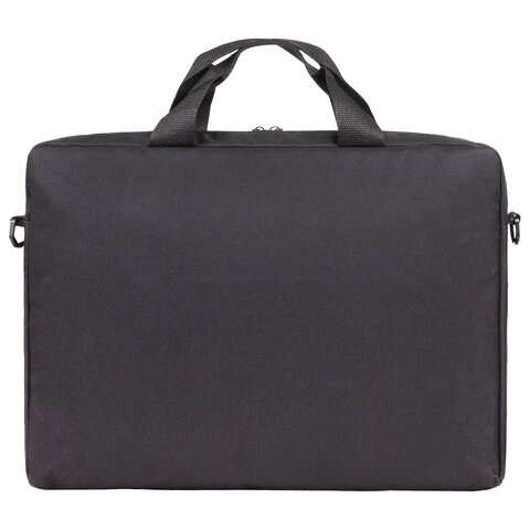 Сумка портфель BRAUBERG PRACTICAL с отделением для ноутбука 15,6", Grey line, черная, 29х40х7 см, 272604