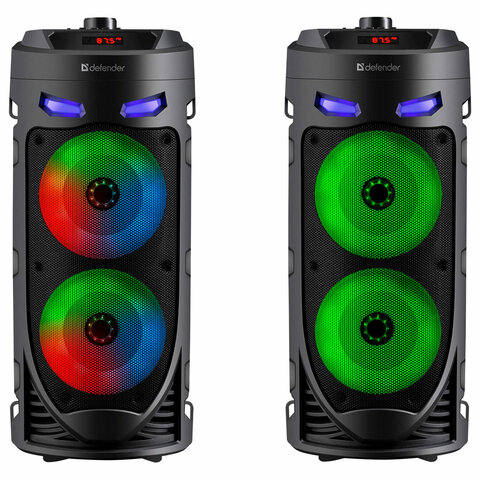 Колонка портативная DEFENDER Crashboom, 16 Вт, 1800 мАч, Bluetooth, FM, Type-C, черная, 65085