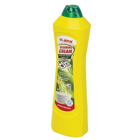 Чистящее средство универсальное крем 780 мл, LAIMA PROFESSIONAL "Лимон", 608662
