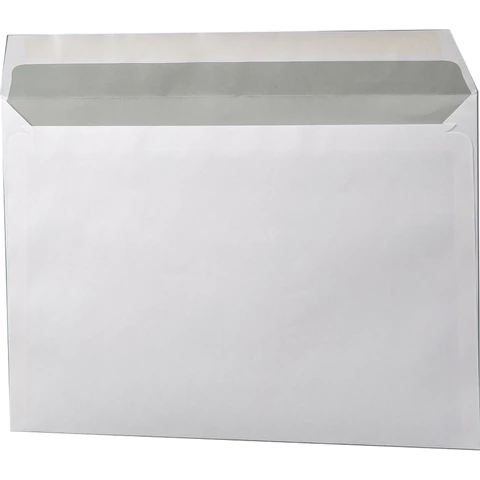 Конверты С4 (229х324 мм), клей, 90 г/м2, КОМПЛЕКТ 250 шт., внутренняя запечатка, 71205, 53855
