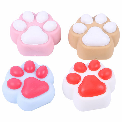 Игрушка-антистресс "КОШАЧЬЯ ЛАПКА", 6х6 см, ассорти 4 цвета, JOLLY JOT (ДЖОЛЛИ ДЖОТ), 665805