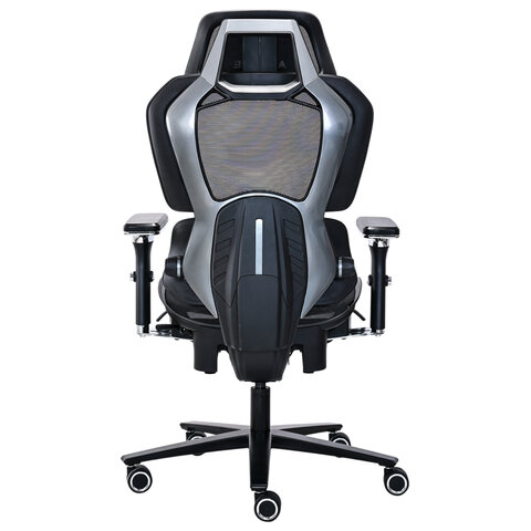 Кресло ATRONE (АТРОН) "Optimus ER-707", адаптивный механизм со слайдером, сетка, черный/серый, 532967