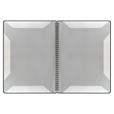 Папка-тетрадь для нот А4, 20 вкладышей на 40 страниц, на гребне, пластик, ЧЕРНАЯ, BRAUBERG, 404643