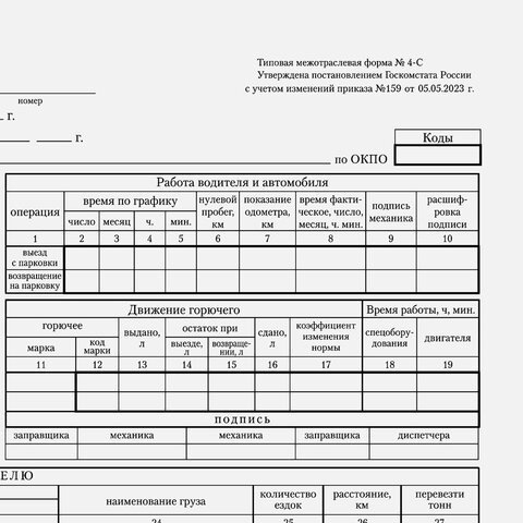 Бланк бухгалтерский, офсет, "Путевой лист грузового автомобиля без талона", А4 (198х275 мм), СПАЙКА 100 шт., STAFF, 130132