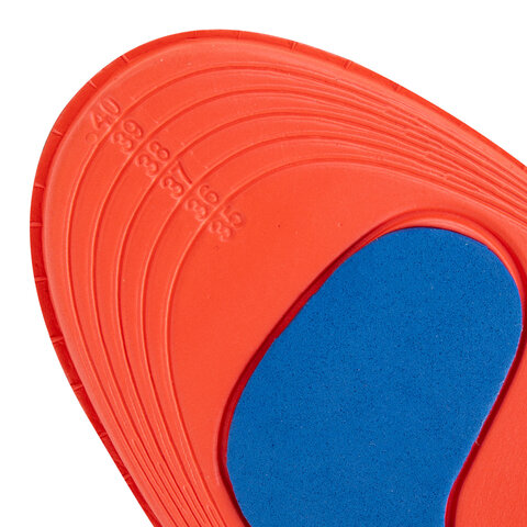 Стельки для обуви с супинатором АНАТОМИЧЕСКИЕ, материал EVA PRO, размер RU 34-39 / EU 35-40, с линиями выреза, SHEGRA (ШЕГРА), 700772