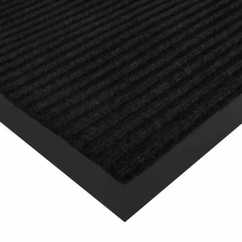 Коврик ДОРОЖКА 0,9х10 м, ЧЕРНЫЙ, влаго-грязезащита, 430 г/м2, ребристая, LAIMA EXPERT, 701042