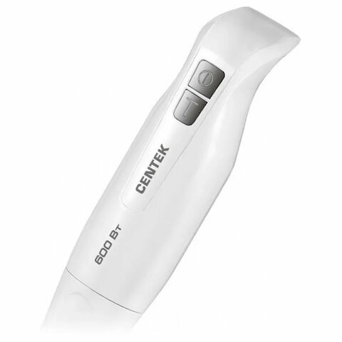Блендер погружной CENTEK CT-1341, 600 Вт, 2 скорости, 1 насадка, белый, CT-1341 White