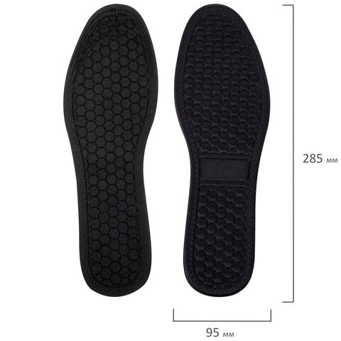 Стельки для обуви c МАССАЖНЫМ ЭФФЕКТОМ, материал HI-POLY, размер RU 39-45 / EU 40-46, с линиями выреза, SHEGRA (ШЕГРА), 700753