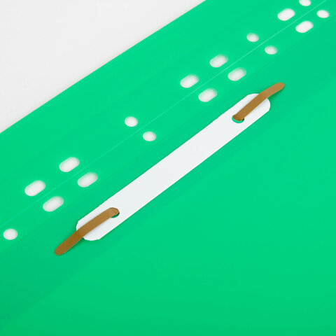 Скоросшиватель пластиковый с перфорацией BRAUBERG EXTRA, А4, 140/180 мкм, зеленый, 272896