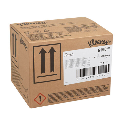 Сменный картридж для освежителя воздуха 300 мл, KIMBERLY-CLARK Kleenex Fresh, КОМПЛЕКТ 6 шт., 6190