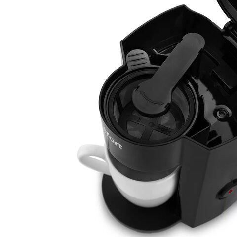 Кофеварка капельная KITFORT КТ-763, 350 Вт, объем 0,15 л, черная