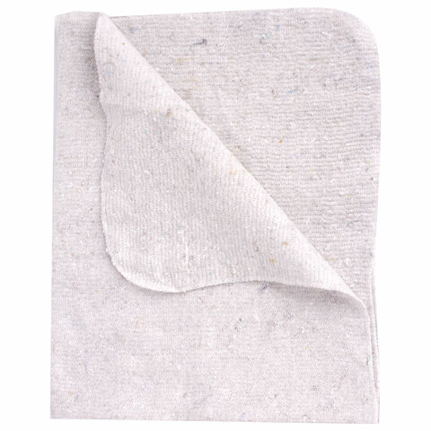 Тряпки для мытья пола 80х100 см, КОМПЛЕКТ 20 шт., 190 г/м2, светлое ХПП, 80% хлопок, 20% полиэфир, бюджет LAIMA, КВ, 600842