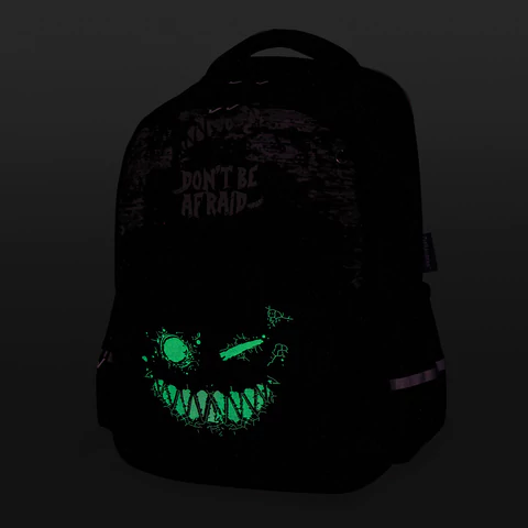 Рюкзак BRAUBERG SOFT, 2 отделения, 3 кармана, "Don't be afraid", СВЕТЯЩИЙСЯ, 40х31х15 см, 271364