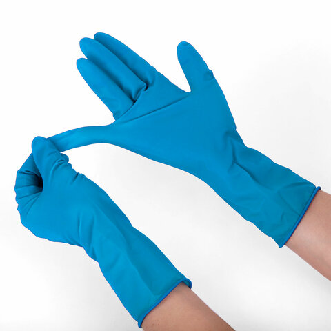 Перчатки латексные смотровые особо прочные SFM HIGH RISK COMFORT, Германия, 25 пар (50 штук), размер 6-7, S (малый)