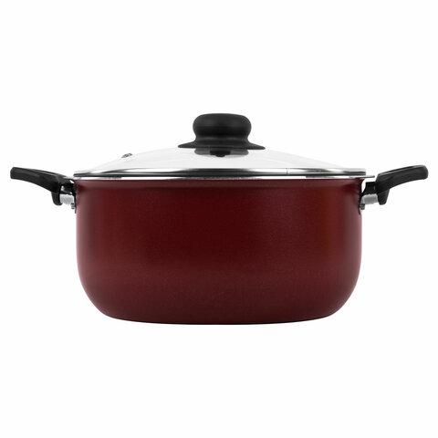 Кастрюля 3,5 л с крышкой 22 см, антипригарное покрытие, удобные ручки, SCOVO "Expert", СЭ-007